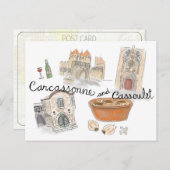 Briefkaart reisketting: Cassoulet in Carcassonne (Voorkant / Achterkant)