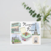 Briefkaart reisketting: Macarons in Parijs Frankri (Staand voorkant)