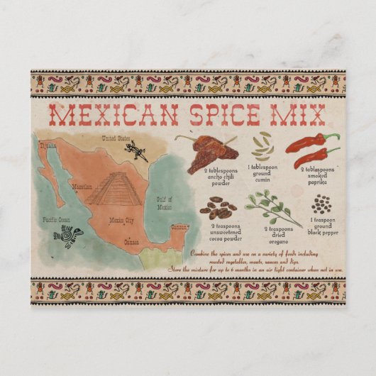 Briefkaart reisketting: Mexicaanse specerijmix (Voorkant)