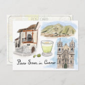 Briefkaart reisketting: Pisco Sour in Cusco, Peru (Voorkant / Achterkant)