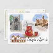 Briefkaart reisketting: Sangria in Sevilla, Spanje (Voorkant / Achterkant)