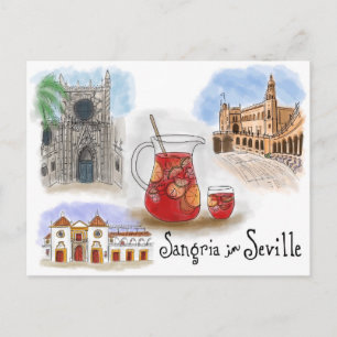 Briefkaart reisketting: Sangria in Sevilla, Spanje