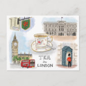 Briefkaart reisketting: Tea in Londen Engeland (Voorkant)