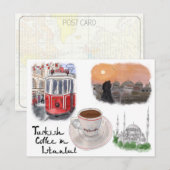 Briefkaart reisketting: Turkse koffie in Istanbul (Voorkant / Achterkant)