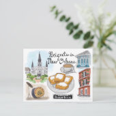 Briefkaart reisketting: Wegnetten in New Orleans (Staand voorkant)