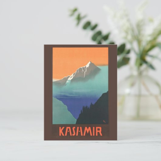 Briefkaart reisposter India (Kasjmir) (Staand voorkant)