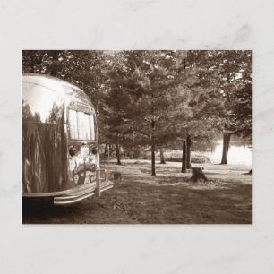 Briefkaart  reistraintravelkampeerreis