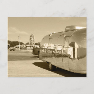 Briefkaart  reistraintravelkampeerreis