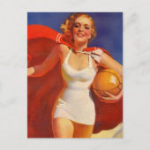 Briefkaart reiswieg Dame PC (Voorkant)