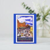 Briefkaart Reizen Amerika Print Retro Vintage Reiz (Staand voorkant)