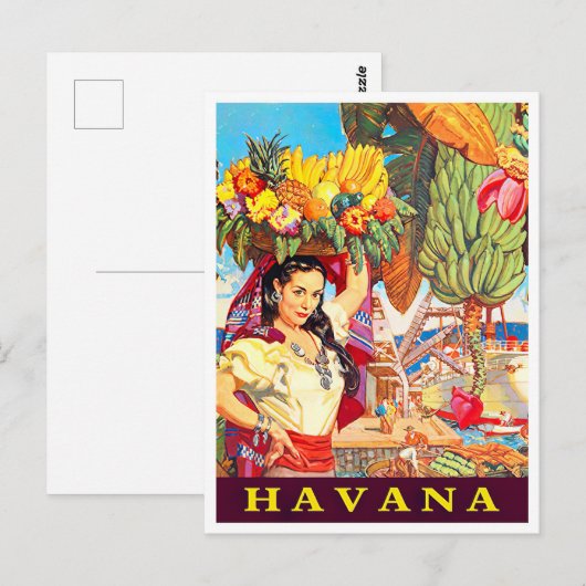 Briefkaart reizen naar Cuba (Voorkant / Achterkant)
