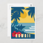 Briefkaart - reizen naar Hawaï (Voorkant / Achterkant)