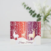Briefkaart rendierziekte Snowy Holiday (Staand voorkant)