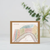 Briefkaart Rep Antiek New Orleans Louisiana-kaart (Staand voorkant)