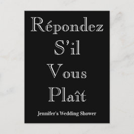 Briefkaart "Répondez S'il Vous Plaît"