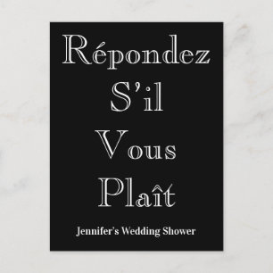 Briefkaart "Répondez S'il Vous Plaît"