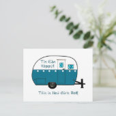 BRIEFKAART | Retro Camper Trailer (Staand voorkant)