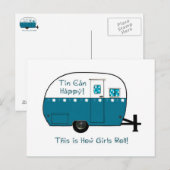 BRIEFKAART | Retro Camper Trailer (Voorkant / Achterkant)