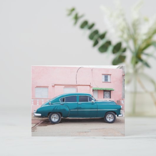 Briefkaart Retro Car (Staand voorkant)