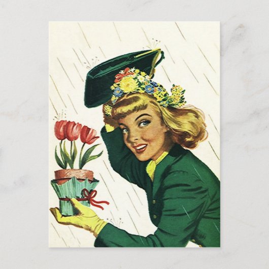 Briefkaart  Retro douche Party Fun Uitnodigen PC (Voorkant)