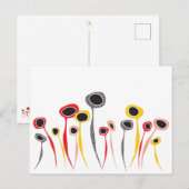 Briefkaart Retro Flowers (Voorkant / Achterkant)