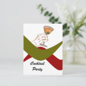 Briefkaart Retro Housewarming Cocktail Party Marti (Staand voorkant)