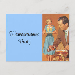 Briefkaart  retro Housewarming Party Favors