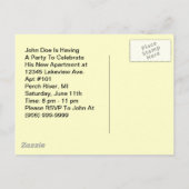 Briefkaart Retro Man Toast Toast Housewarming Part (Achterkant)