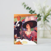 Briefkaart Retro Modes Vintage Edwardian Style (Staand voorkant)
