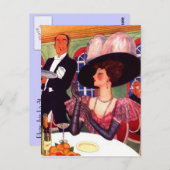 Briefkaart Retro Modes Vintage Edwardian Style (Voorkant / Achterkant)