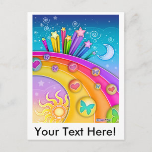 Briefkaart - Retro Pop Art Sixties Sky