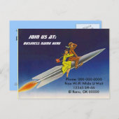 Briefkaart Retro Rocket Riders Sky Riding PC (Voorkant / Achterkant)