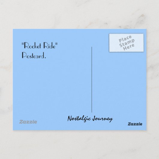 Briefkaart Retro Rocket Riders Sky Riding PC (Achterkant)