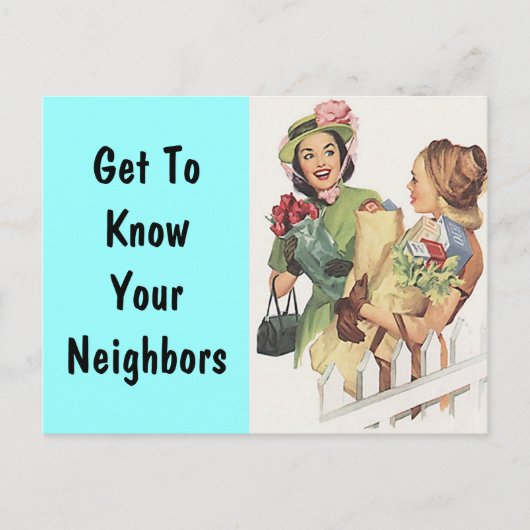 Briefkaart Retro Social Block Party-pc (Voorkant)