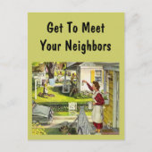 Briefkaart Retro Social Block Party-pc (Voorkant)