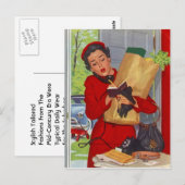 Briefkaart Retro Stijlvolle Modes uit de middeleeu (Voorkant / Achterkant)