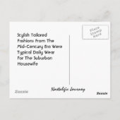 Briefkaart Retro Stijlvolle Modes uit de middeleeu (Achterkant)
