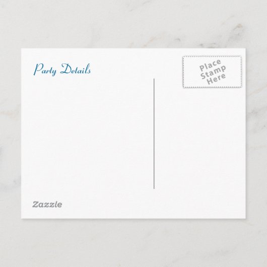 Briefkaart Retro Stijlvolle verjaardagsfeestuitnod (Achterkant)