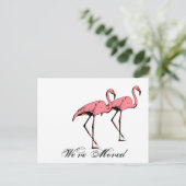 Briefkaart Retro We hebben verplaatst nieuw adres  (Staand voorkant)