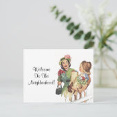 Briefkaart Retro Welkom bij de groep (Staand voorkant)