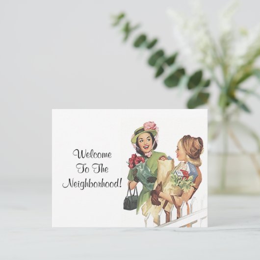 Briefkaart  Retro Welkom bij de groep (Staand voorkant)