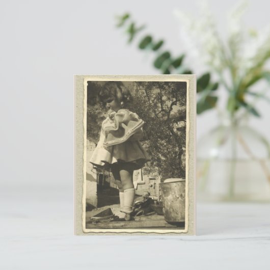 Briefkaart  retrofoto (Staand voorkant)