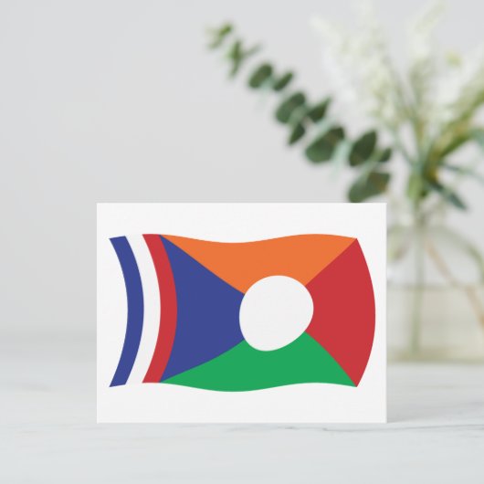 Briefkaart reunion Flag (Staand voorkant)