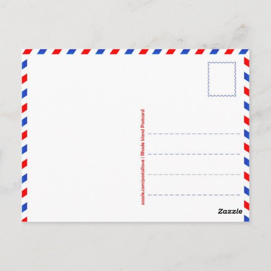 Briefkaart "Rhode Island" (Achterkant)