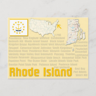 Briefkaart "Rhode Island"