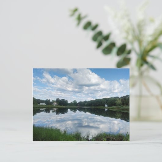 Briefkaart Rhode Island (RI) waterfront-reflectie (Staand voorkant)