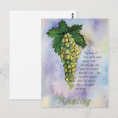Briefkaart Riesling Wine Grapes (Voorkant / Achterkant)