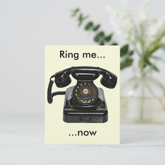  briefkaart Ring me...nu (Staand voorkant)
