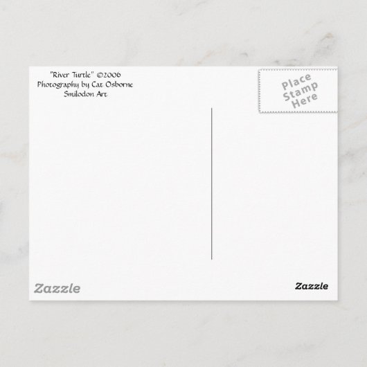 briefkaart "River Turtle" (Achterkant)