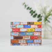 Briefkaart Roadtrip License Bord (Staand voorkant)